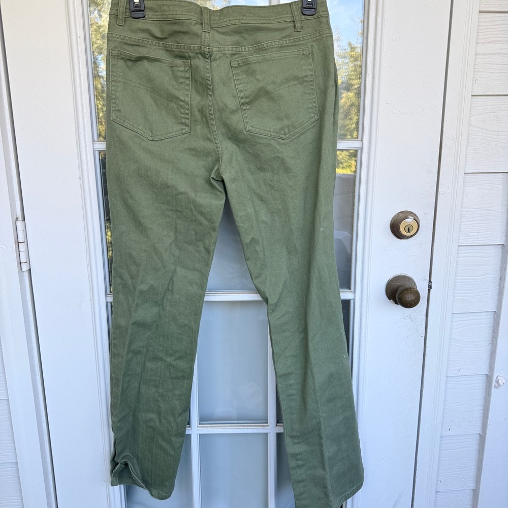 Faded Glory Green Denim Straight Leg Jeans | Women’s Size 12 | Casual Cool - Picture 2 of 8